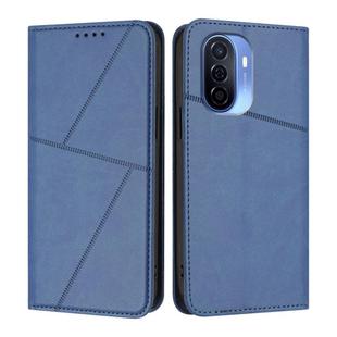 For Huawei Enjoy 50 Strong Magnetic Frosted Flip Leather Phone Case(Royal Blue)
