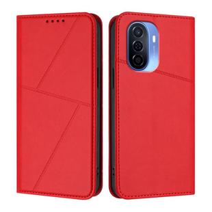 For Huawei Enjoy 50 Strong Magnetic Frosted Flip Leather Phone Case(Red)