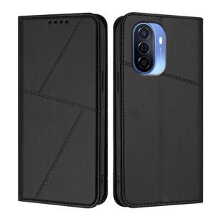 For Huawei Enjoy 50 Strong Magnetic Frosted Flip Leather Phone Case(Black)