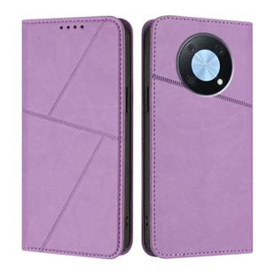 For Huawei Enjoy 50 Pro Strong Magnetic Frosted Flip Leather Phone Case(Light Purple)