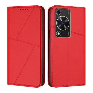 For Huawei Enjoy 70 / nova Y72 Strong Magnetic Frosted Flip Leather Phone Case(Red)