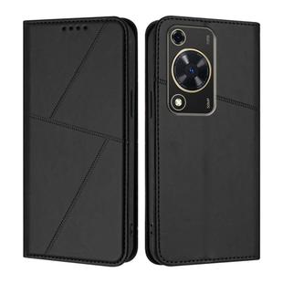 For Huawei Enjoy 70 / nova Y72 Strong Magnetic Frosted Flip Leather Phone Case(Black)