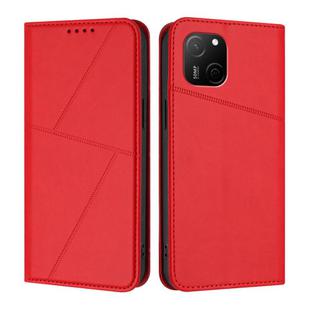 For Huawei Maimang A20 Strong Magnetic Frosted Flip Leather Phone Case(Red)