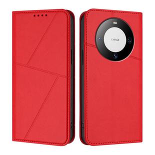 For Huawei Mate 60 Strong Magnetic Frosted Flip Leather Phone Case(Red)