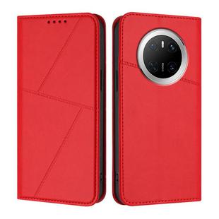 For Huawei Mate 70 Strong Magnetic Frosted Flip Leather Phone Case(Red)