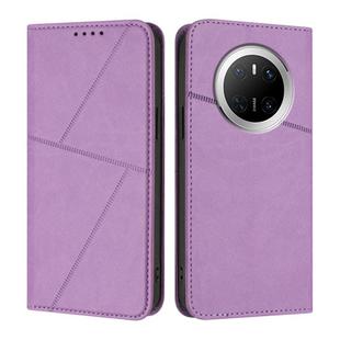 For Huawei Mate 70 Strong Magnetic Frosted Flip Leather Phone Case(Light Purple)