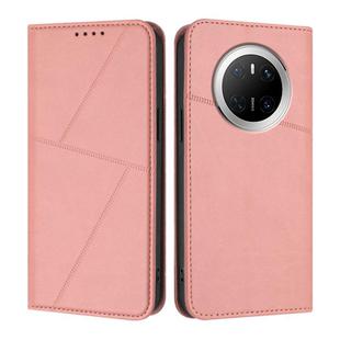 For Huawei Mate 70 Strong Magnetic Frosted Flip Leather Phone Case(Pink)