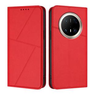 For Huawei Mate 70 Pro / Mate 70 Pro+ Strong Magnetic Frosted Flip Leather Phone Case(Red)