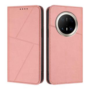 For Huawei Mate 70 Pro / Mate 70 Pro+ Strong Magnetic Frosted Flip Leather Phone Case(Pink)
