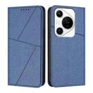 For Huawei Pura 70 Pro / Pura 70 Pro+ Strong Magnetic Frosted Flip Leather Phone Case(Royal Blue)