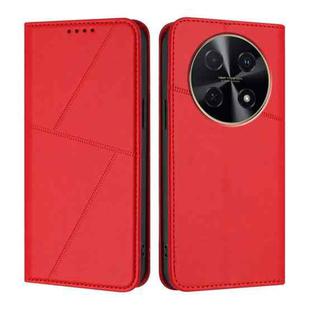 For Huawei nova 12i Strong Magnetic Frosted Flip Leather Phone Case(Red)