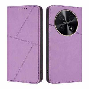 For Huawei nova 12i Strong Magnetic Frosted Flip Leather Phone Case(Light Purple)