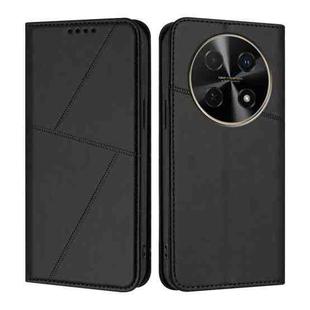 For Huawei nova 12i Strong Magnetic Frosted Flip Leather Phone Case(Black)