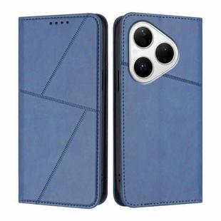 For Huawei Pura 80 5G Strong Magnetic Frosted Flip Leather Phone Case(Royal Blue)