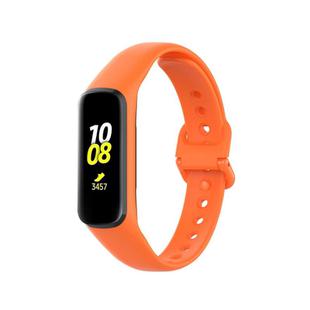 For Samsung Galaxy Fit2 R220 xDfind Solid Color Silicone Watch Band(Orange)