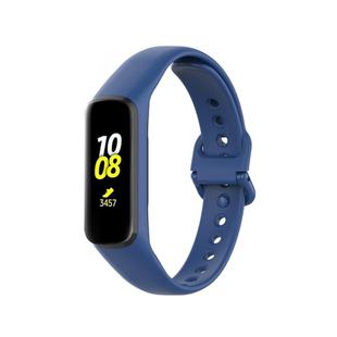 For Samsung Galaxy Fit2 R220 xDfind Solid Color Silicone Watch Band(Dark Blue)