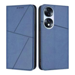 For Honor 70 Strong Magnetic Frosted Flip Leather Phone Case(Royal Blue)