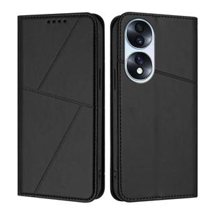 For Honor 70 Strong Magnetic Frosted Flip Leather Phone Case(Black)