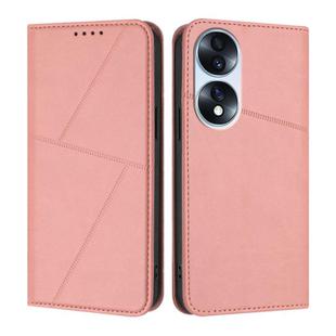 For Honor 70 Strong Magnetic Frosted Flip Leather Phone Case(Pink)