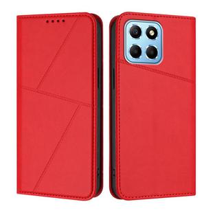 For Honor 70 Lite / X8 5G / X6 Global Strong Magnetic Frosted Flip Leather Phone Case(Red)