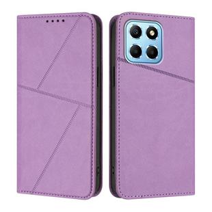 For Honor 70 Lite / X8 5G / X6 Global Strong Magnetic Frosted Flip Leather Phone Case(Light Purple)