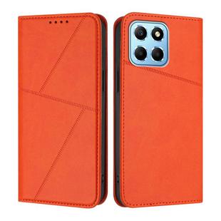 For Honor 70 Lite / X8 5G / X6 Global Strong Magnetic Frosted Flip Leather Phone Case(Orange)