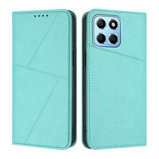 For Honor 70 Lite / X8 5G / X6 Global Strong Magnetic Frosted Flip Leather Phone Case(Light Blue)