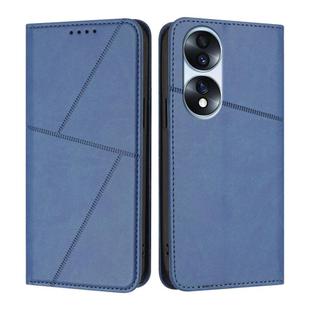 For Honor 70 Pro Strong Magnetic Frosted Flip Leather Phone Case(Royal Blue)
