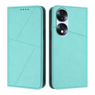 For Honor 70 Pro Strong Magnetic Frosted Flip Leather Phone Case(Light Blue)