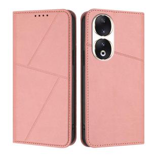 For Honor 90 Strong Magnetic Frosted Flip Leather Phone Case(Pink)