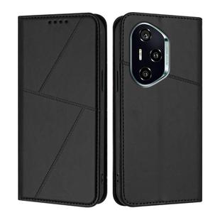 For Honor 400 Strong Magnetic Frosted Flip Leather Phone Case(Black)