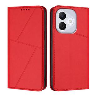 For Honor 400 Lite Strong Magnetic Frosted Flip Leather Phone Case(Red)