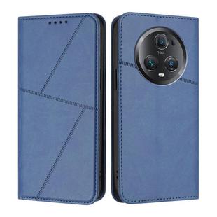 For Honor Magic5 Pro Strong Magnetic Frosted Flip Leather Phone Case(Royal Blue)