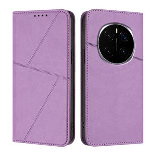 For Honor Magic7 Strong Magnetic Frosted Flip Leather Phone Case(Light Purple)