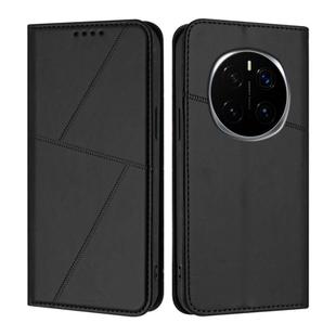 For Honor Magic7 Strong Magnetic Frosted Flip Leather Phone Case(Black)