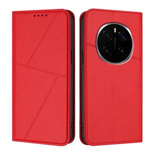 For Honor Magic7 Pro Strong Magnetic Frosted Flip Leather Phone Case(Red)