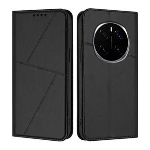 For Honor Magic7 Pro Strong Magnetic Frosted Flip Leather Phone Case(Black)