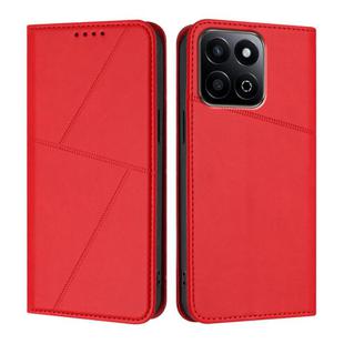 For Honor Play 60 Plus / 200 Smart Strong Magnetic Frosted Flip Leather Phone Case(Red)