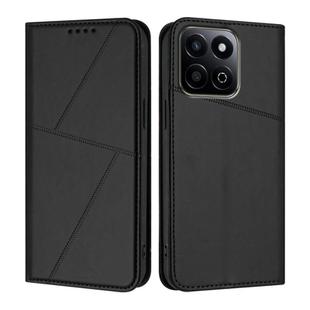 For Honor Play 60 Plus / 200 Smart Strong Magnetic Frosted Flip Leather Phone Case(Black)