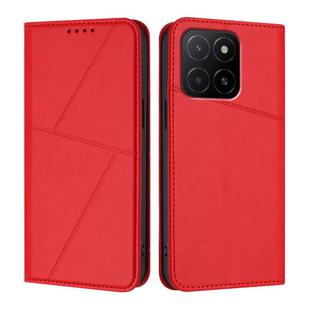 For Honor X5b / X5b Plus Strong Magnetic Frosted Flip Leather Phone Case(Red)