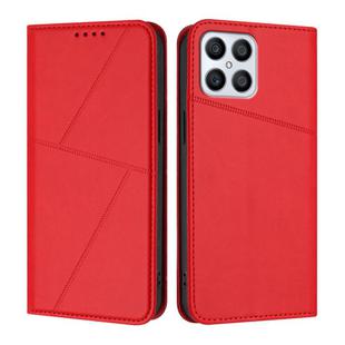 For Honor X8 4G / X30i / Play6T Pro Strong Magnetic Frosted Flip Leather Phone Case(Red)