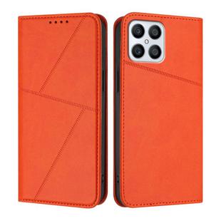 For Honor X8 4G / X30i / Play6T Pro Strong Magnetic Frosted Flip Leather Phone Case(Orange)