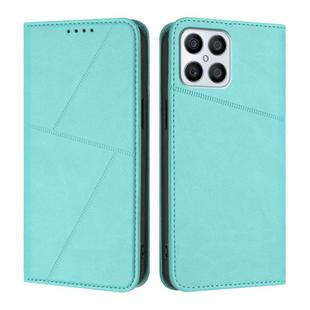 For Honor X8 4G / X30i / Play6T Pro Strong Magnetic Frosted Flip Leather Phone Case(Light Blue)