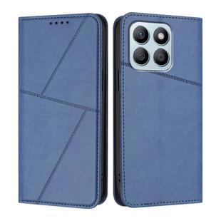 For Honor X8b / X8c Strong Magnetic Frosted Flip Leather Phone Case(Royal Blue)