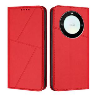 For Honor X40 / X9a / Magic5 Lite Strong Magnetic Frosted Flip Leather Phone Case(Red)