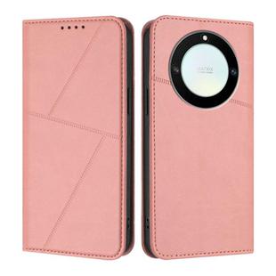 For Honor X40 / X9a / Magic5 Lite Strong Magnetic Frosted Flip Leather Phone Case(Pink)