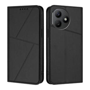For Honor X50i+ Strong Magnetic Frosted Flip Leather Phone Case(Black)