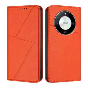 For Honor X50 / X9b / Magic6 Lite Strong Magnetic Frosted Flip Leather Phone Case(Orange)