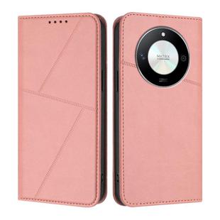 For Honor X50 / X9b / Magic6 Lite Strong Magnetic Frosted Flip Leather Phone Case(Pink)