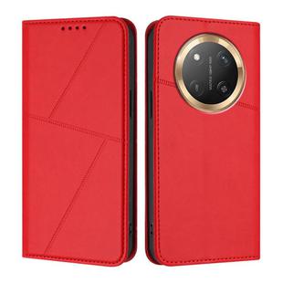 For Honor X60 Pro / Magic7 Lite / X9c Global Strong Magnetic Frosted Flip Leather Phone Case(Red)